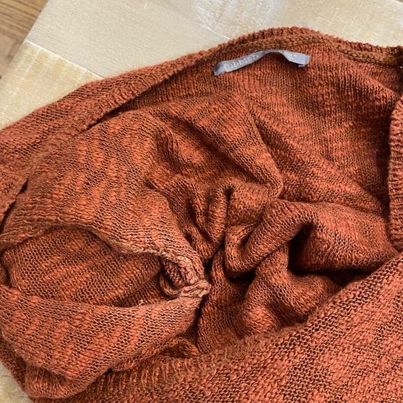 RUBBISH Knit Burnt Orange Slanted Front Sweater - Picture 9 of 10